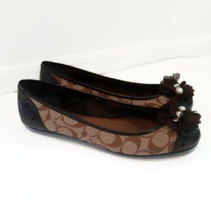 Coach Connie canvas signature logo flat shoes
